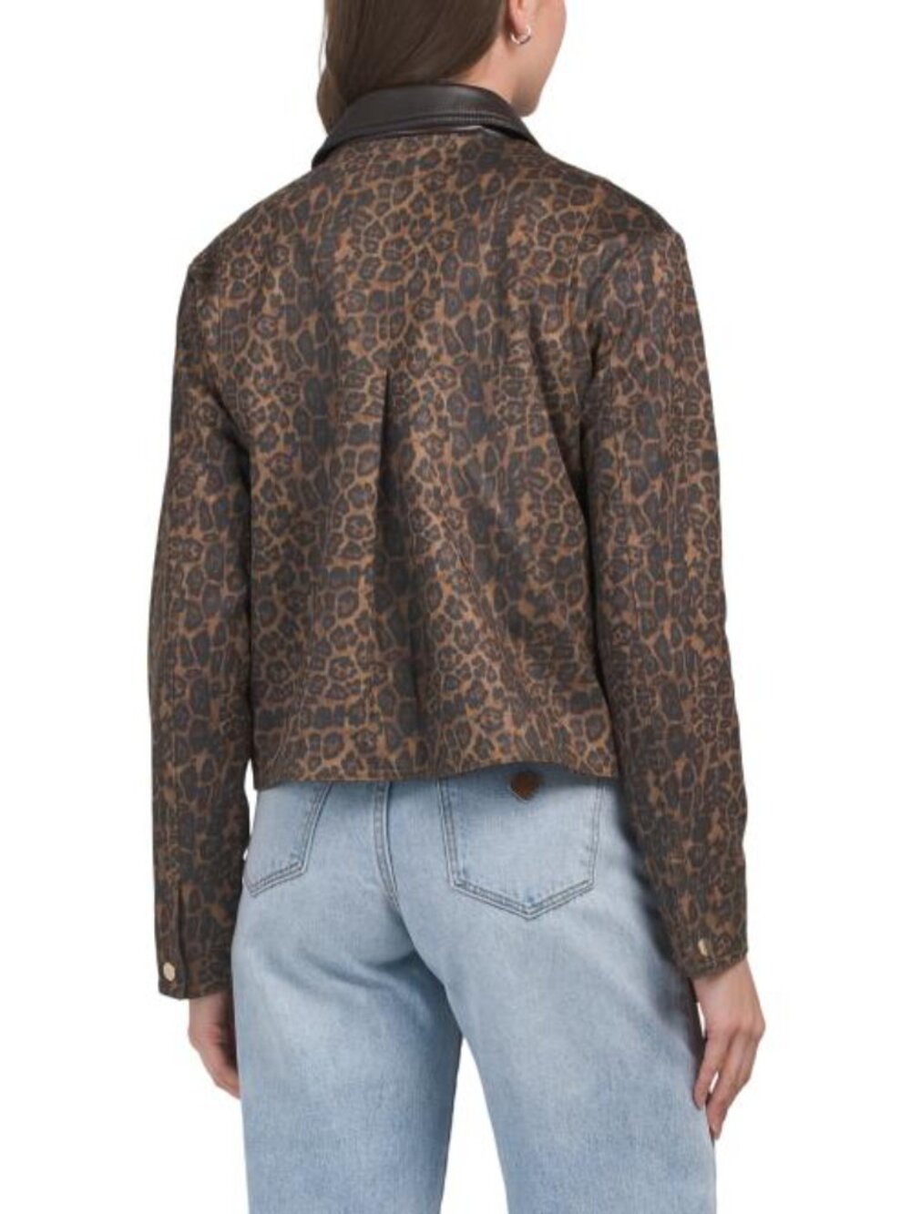 M MAGASCHONI Faux Suede Jacket With Faux Leather Collar - Picture 2 of 3